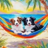 Cool Dog In A Hammock Art Diamond Painting