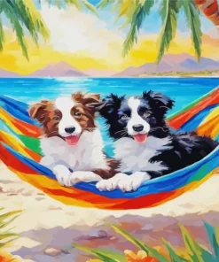 Cool Dog In A Hammock Art Diamond Painting