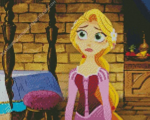 Disappointed Sad Rapunzel Diamond Painting