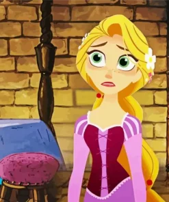 Disappointed Sad Rapunzel Diamond Painting