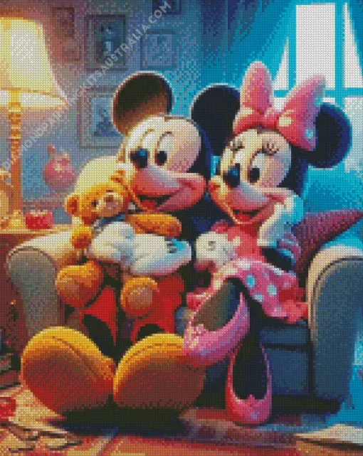 Disneyland Mickey And Minnie Art Diamond Painting