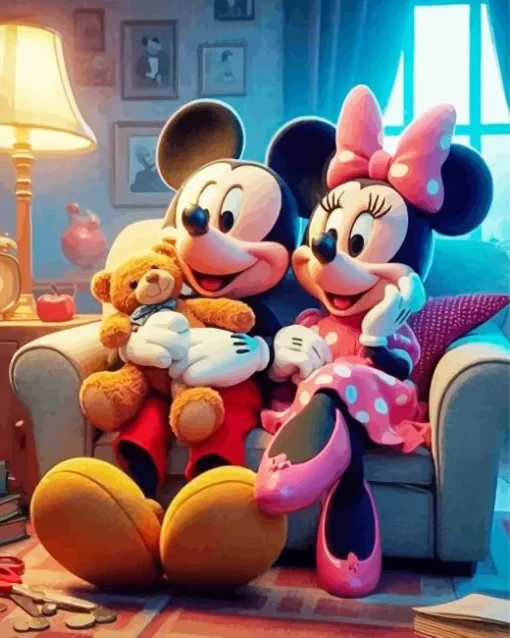 Disneyland Mickey And Minnie Art Diamond Painting