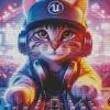 Dj Cat Art Diamond Painting