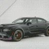 Dodge Charger Black Car Diamond Painting