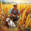 Dog Hunting Diamond Painting
