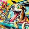 Dog Looking Out Of Window Art Diamond Painting