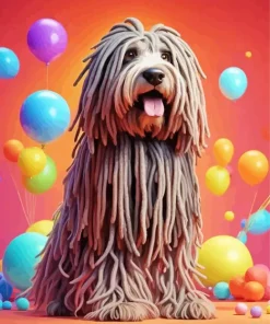 Dog With Dreads Diamond Painting