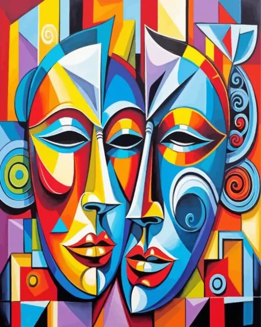 Drama Masks Art Diamond Painting