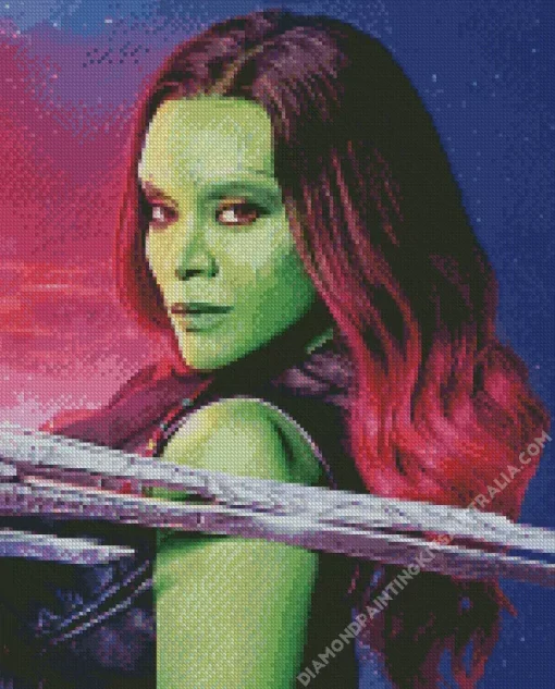 Gamora Guardians Of The Galaxy Diamond Painting