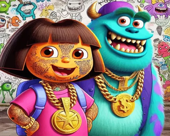 gangsta dora Diamond Paintings Gangsta Dora Diamond Painting