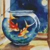 Goldfish In A Bowl Diamond Painting