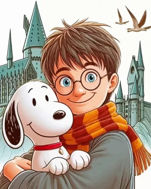 Harry Potter And Snoopy Diamond Painting