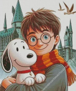 Harry Potter And Snoopy Diamond Painting