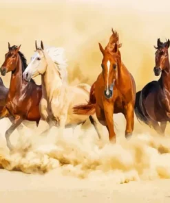Herd Of Horses Diamond Painting