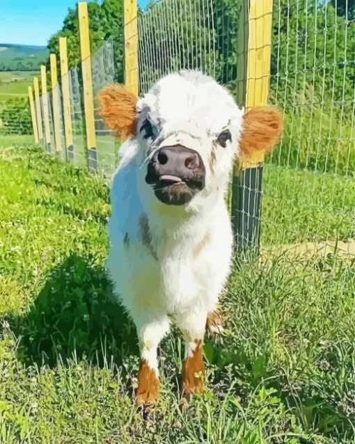 Miniature Cow Diamond Painting