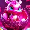 Pink Dragon Diamond Painting