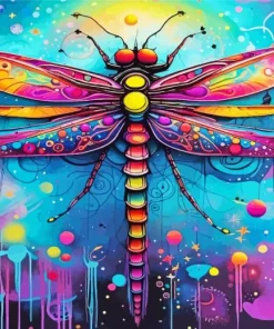 Purple Dragonfly Art Diamond Painting