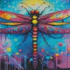 Purple Dragonfly Art Diamond Painting