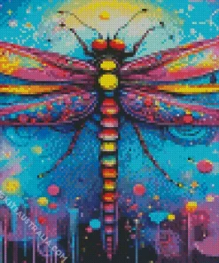Purple Dragonfly Art Diamond Painting