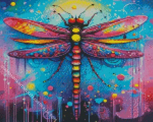 Purple Dragonfly Art Diamond Painting