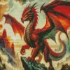 Red Dnd Dragon Art Diamond Painting