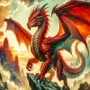 Red Dnd Dragon Art Diamond Painting