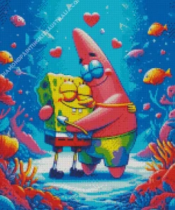 Spongebob And Patrick Art Diamond Painting