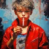 Boy Smoking Art Diamond Painting