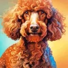 Brown Poodle Dog Diamond Painting