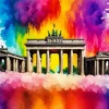 Colorful Brandenburg Gate Art Diamond Painting