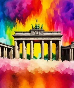 Colorful Brandenburg Gate Art Diamond Painting