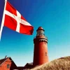 Denmark Bovbjerg Lighthouse Diamond Painting