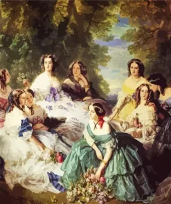 Empress Eugénie Surrounded By Her Ladies In Waiting Diamond Painting