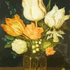 Flowers In A Square Glass Vase Diamond Painting