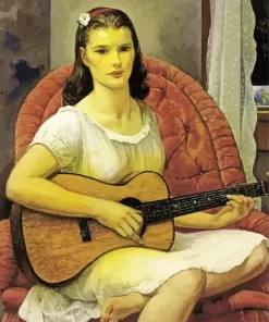 Leon Kroll The Young Guitarist Diamond Painting
