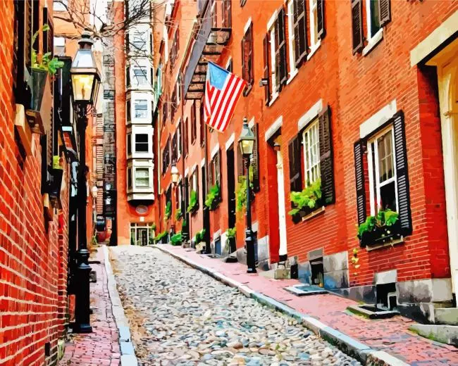 Massachusetts boston streets Diamond Paints Massachusetts Boston Streets Diamond Painting