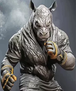 Rhino Boxing Diamond Painting