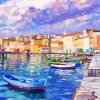 Behrens Clouds Over The Harbor Diamond Painting