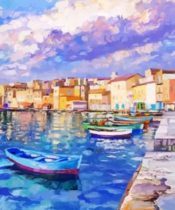 Behrens Clouds Over The Harbor Diamond Painting