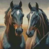 Black Arabian Horses Diamond Painting