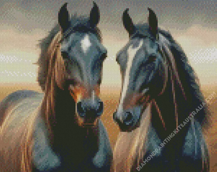 black arabian horses Diamond Paintings Black Arabian Horses Diamond Painting