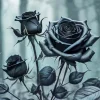 Black Roses Diamond Painting