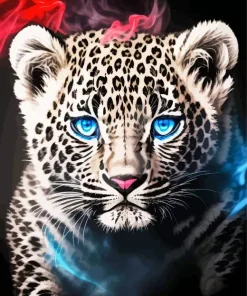 Blue Eyes Leopard Diamond Painting