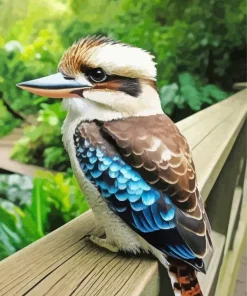 Blue Winged Kookaburra Bird Diamond Painting