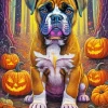 Boxer Brown Dog Diamond Painting