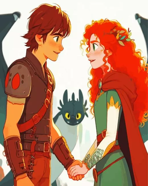 brave merida boyfriend Diamond By Numbers Brave Merida Boyfriend Diamond Painting