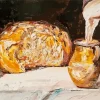 Bread And Milk Art Diamond Painting