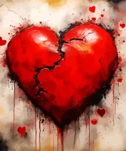 Broken Heart Art Diamond Painting