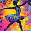 Colorful Ballerina Silhouette Dance Diamond Painting