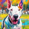 Colorful English Bull Terrier Diamond Painting